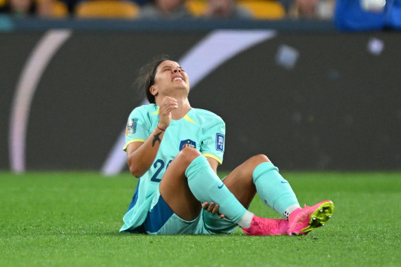 Sam Kerr’s calf injury during the game against Sweden.