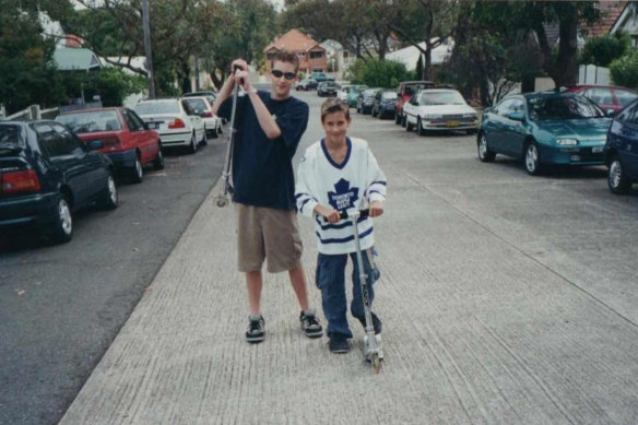 Sean Loaney (right) and Dean Lewis in their teens. “I’m not just saying this, but Dean and I have always got along,” says Loaney.