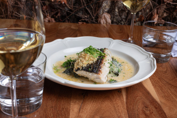 Charcoal grilled market fish at Ates in Blackheath.