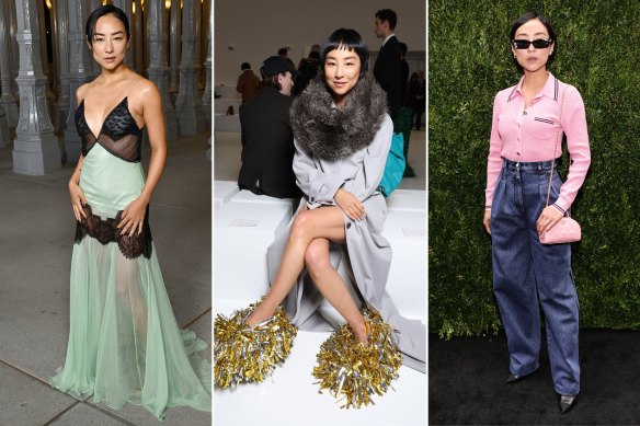 ‘Past Lives’ actor Greta Lee in Gucci at LACMA, Los Angeles in November; in Loewe at the Paris ready-to-wear show in March; in Chanel at a lunch in Tribeca in June.