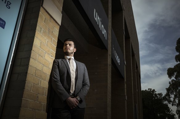 Melbourne University postgraduate law student Justin Riazaty.