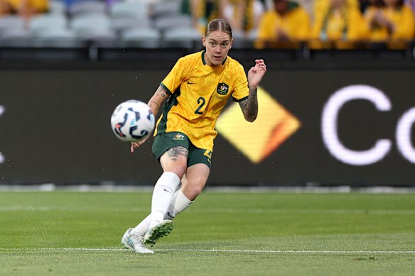 Sharn Freier in action for the Matildas.