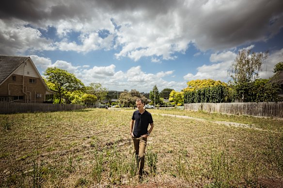 Small property developer Jim Clarke-Sullivan on the Rosanna property in 2025.