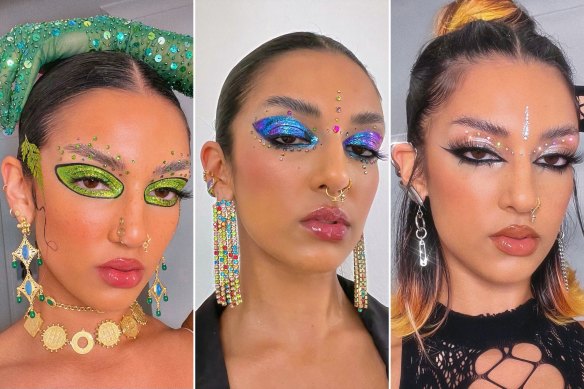 Make-up artist and beauty influencer Rowi Singh has gained a devoted following with her dramatic looks, often inspired by the television show Euphoria.