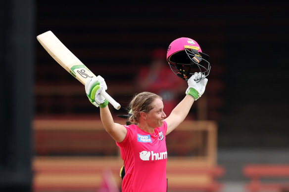 Healy's performance ensured the Sixers went out with a bang - with the 30-year-old claiming a century of 48 balls. 