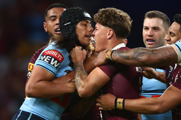 Reece Walsh and Jarome Luai were sent off after an altercation in Origin II this year.