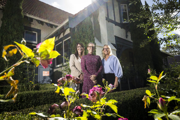 Mentone Grammar Deputy Principal Nichole Hargreaves, Head of Greenways Campus Julie James, and Head of English Prue Richards.