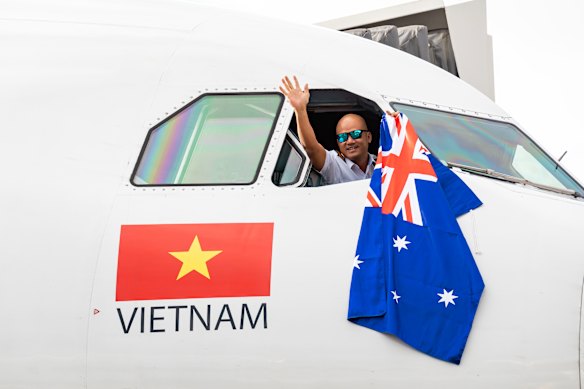 Vietjet’s inaugural Ho Chi Minh City to Sydney flight in 2023. 
