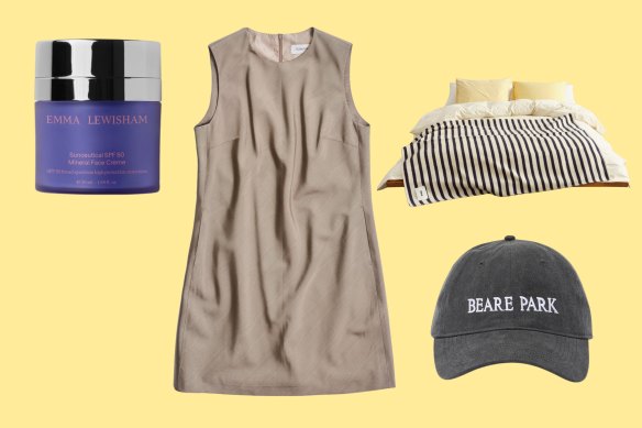 Emma Lewisham wants a new cap, cosy bed linen and a wear-anywhere shift dress. But first, sunscreen.