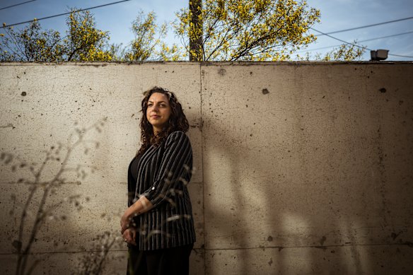Samantha Demjancuk of Diggers Rest resident affected by the Plumpton data centre plan attended the second hearing of the Senate inquiry into data centre regulations, Yarraville.
