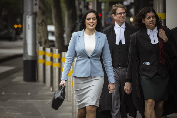 Moira Deeming arrives at the Federal Court on Tuesday.