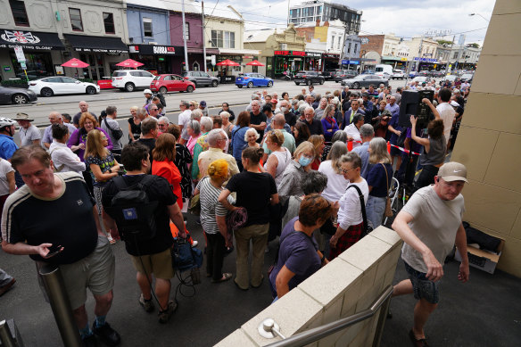 A crowd of at least 100 rallied outside Richmond Town Hall on Tuesday night.