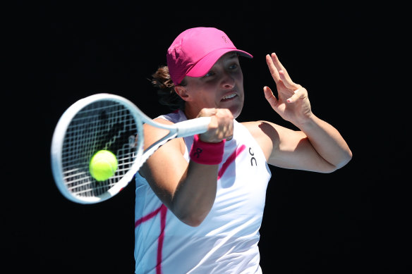 Iga Swiatek of Poland at the Australian Open on Tuesday.