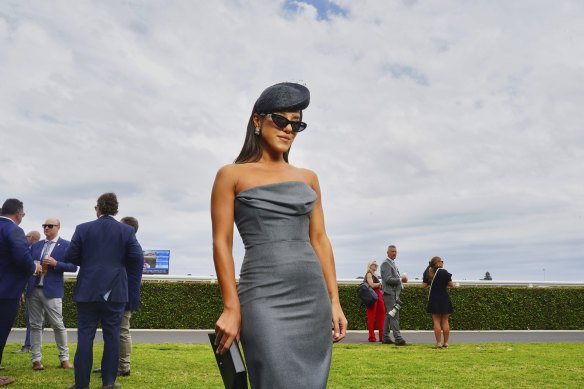 Effie Kats at the Caulfield Cup on Saturday.