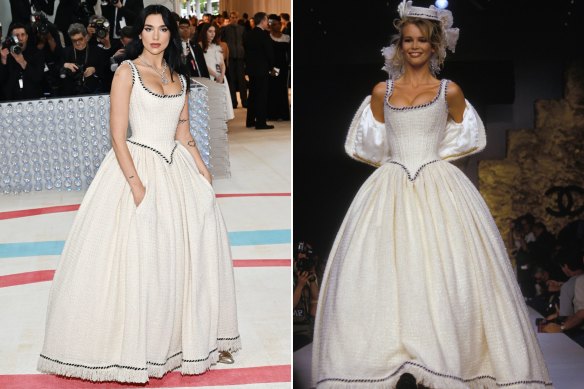 Dua Lipa at 2023 Met Gala: Chanel Bridal Gown Worn by Claudia