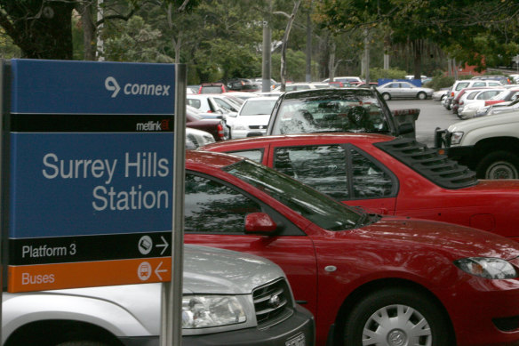 A promised upgrade to the car park at Surrey Hills railway station in then treasurer Josh Frydenberg’s Melbourne seat of Kooyong was one of four abandoned due to cost and planning issues.