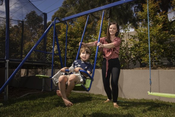 Ms Elliott says if childcare returns to charging full fees while Melbourne is still in lockdown she’ll probably have to take Will out.