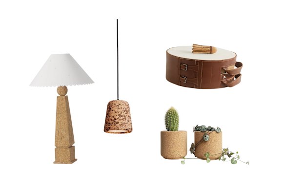 “Obelisk” lamp; “Material” pendant light; Tamburello set; “Bloem” planters.  