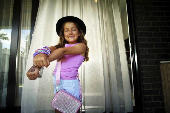 Milana Bruno was chosen to receive the 22 hat during the first Melbourne show last Friday.