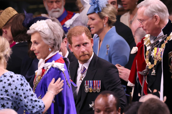 The Duchess of Gloucester, Prince Harry, Zara Tindall and the Duke of Gloucester.