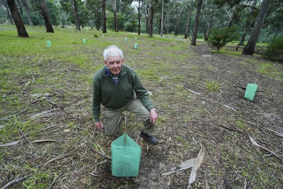 Euan Walmsley is a member of the Friends of Wattle Park. He does monthly working bees at the park. 
