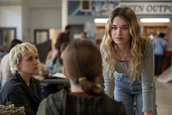 Chris Hargensen, played by Alison Thornton (right) doesn’t simply play a “mean girl monster” in Mike Flanagan’s version of Carrie.