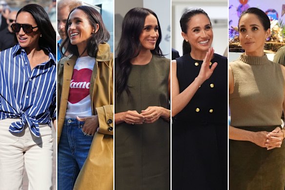 The changing looks of Meghan, Duchess of Sussex on her visit to Australia.