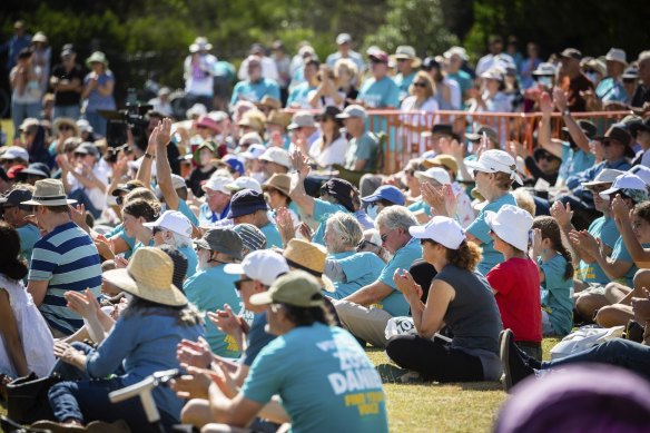 Zoe Daniel’s campaign launch at Trevor Barker Beach Oval on April 10.