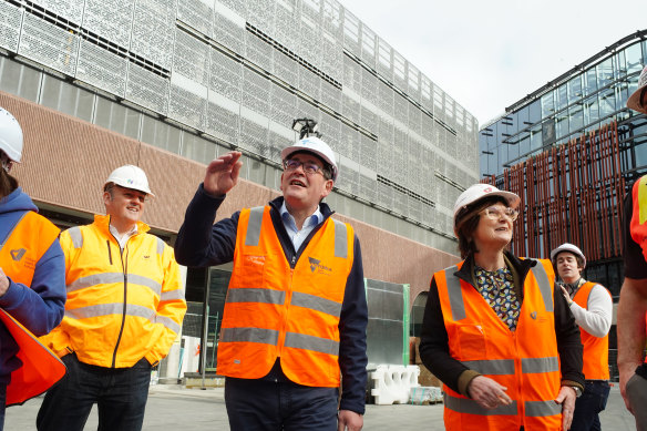 Daniel Andrews and Mary-Anne Thomas on Sunday.