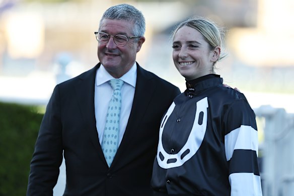 Top apprentice jockey Siena Grima and mentor Darren Beadman.