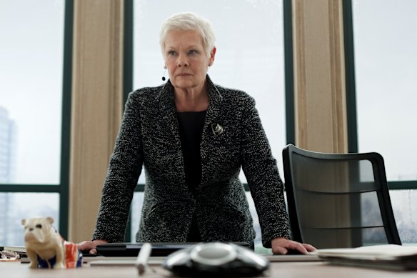 Judi Dench as M in the Bond film Skyfall.