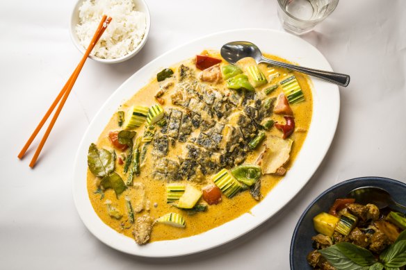 The whole Thai-style “fish” is a signature dish.