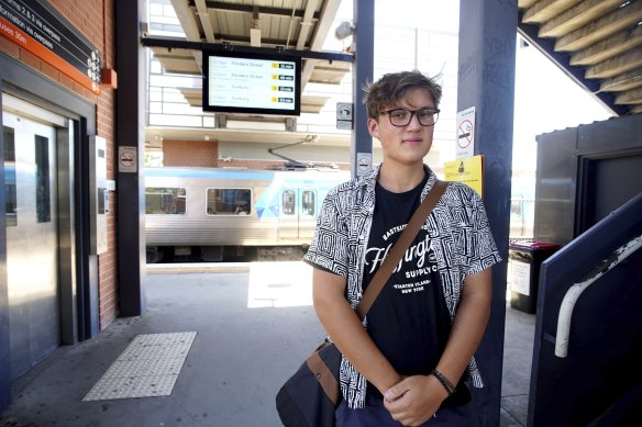 Louie Sinkins at Watergardens train station on Tuesday.