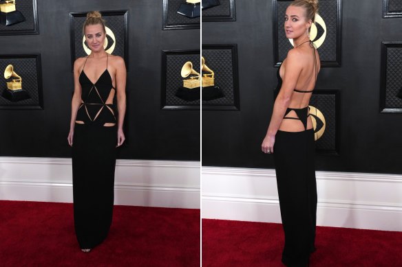 Ingrid Andress wears Bevza on the Grammys red carpet