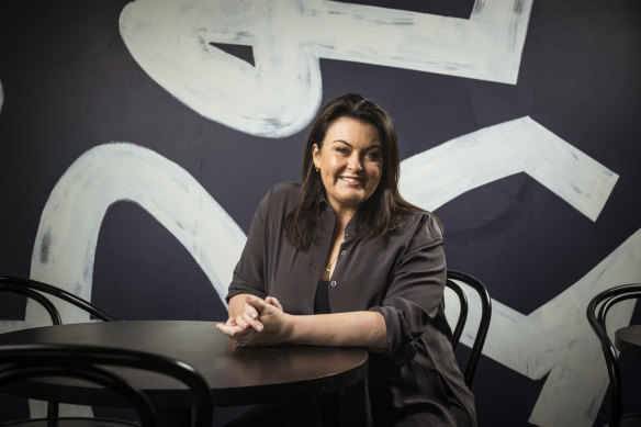 Karen Martini at her St Kilda restaurant, Saint George.