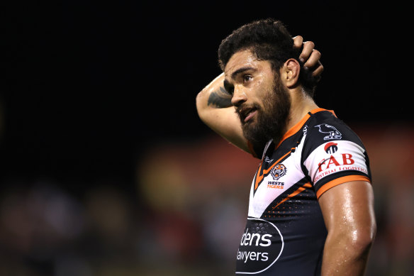 Wests Tigers’ Isaiah Papali’i returns from an ankle injury on Friday.