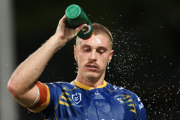 Eels back-rower Shaun Lane tries to survive last year’s Top End heat.