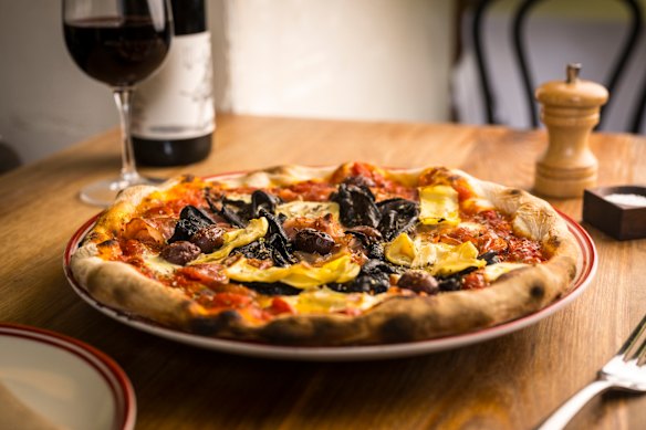 The capricciosa pizza at Kaprica.