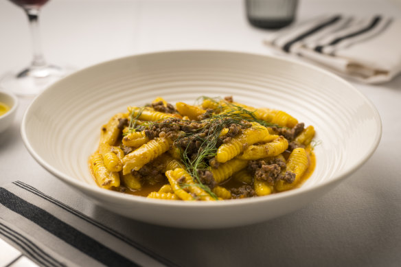 The Cavatelli con Salaiccia di Cervo at Sosta Ristorante. 