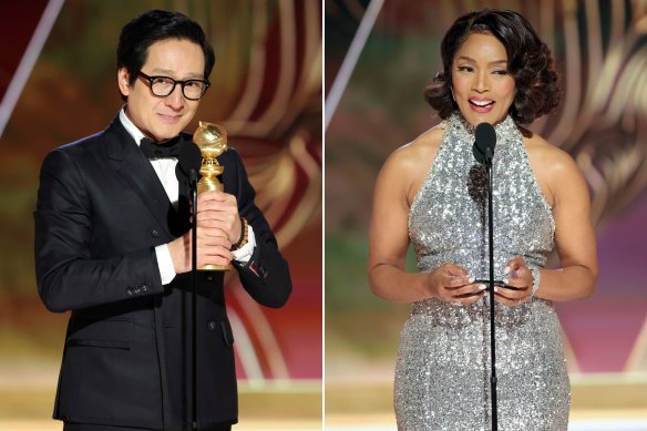 Award winners Ke Huy Quan and Angela Bassett.