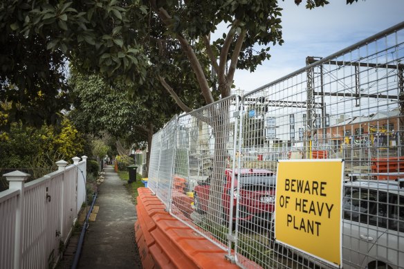Residents of four homes in Sunbury Crescent, Surrey Hills have had their driveway access blocked due to level crossing works.