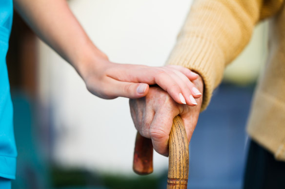 An elderly neighbour started sobbing when she was told she would no longer be seeing the care worker she’d got to know.