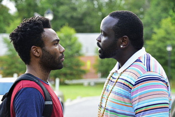 Donald Glover as Earn and Brian Tyree Henry as Alfred in <i>Atlanta</i>.