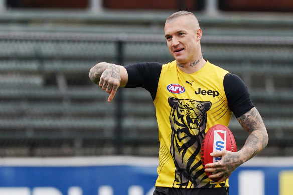 Dustin Martin has enjoyed the downtime brought by the league shutdown.
