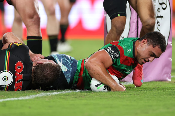 Davvy Moale scores against Penrith.