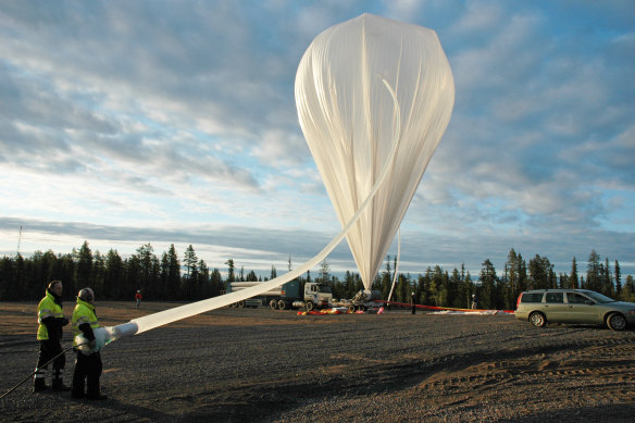 A NASA balloon launch from the Swedish Space Corporation site. 