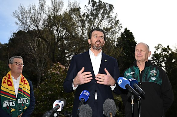 Devils CEO Brendon Gale introduces the club's first coach.