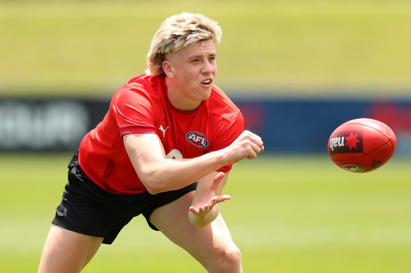 Nate Caddy, nephew of former Richmond premiership player Josh Caddy.