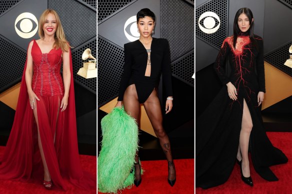 Grammy stand outs: Kylie Minogue in Dolce & Gabbana; Coi Leray in Saint Laurent; Caroline Polachek in vintage Oilivier Theyskens.