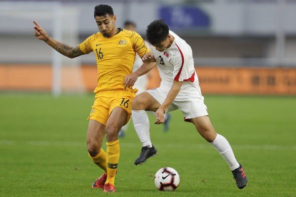 Gabriel Cleur playing for the Olyroos last year. He plays for a team in Alessandria which is under lockdown due to the coronavirus pandemic.
